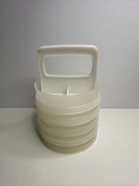 Tupperware hamburger Press set of five-no lid
